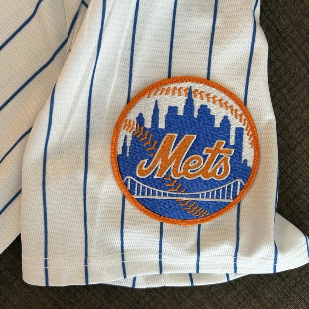Nike New York Mets Brandon Nimmo #9 Pinstripe with Patch Jersey Men’s Sz: Medium - Picture 6 of 7
